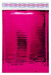 Size #000 (4.25"x7" Interior) Glamour Hot Pink Bubble Mailers with Peel-N-Seal