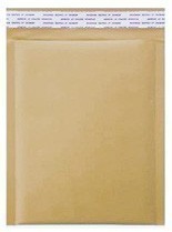 Size #0 (6.5"x9" Interior) Kraft Dark Brown Bubble Mailer with Peel-N-Seal