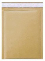 Size #1 (7.25"x11" Interior) Kraft Brown Bubble Mailer with Peel-N-Seal