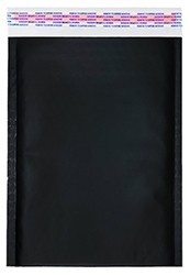 Size #4 (9.5x13.5" Interior) Glamour Matte Black Bubble Mailers with Peel-N-Seal