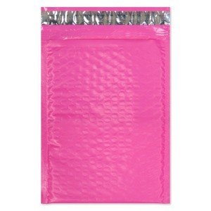 Size #00 (5"x9" Interior) PINK POLY Bubble Mailers with Peel-N-Seal Size #00 (5"x9" Interior) PINK POLY Bubble Mailers with Peel-N-Seal