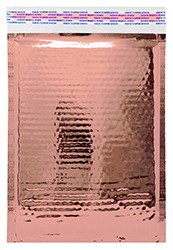  Size #2 (8.5"x11" Interior) Glamour Metallic Rose Gold Bubble Mailers with Peel-N-Seal