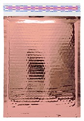  Size #4 (9.5"x13.5" Interior) Glamour Metallic Rose Gold Bubble Mailers with Peel-N-Seal