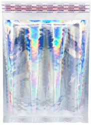 Size #4 (9.5"x13.5" Interior) Glamour Hologram Bubble Mailers with Peel-N-Seal