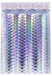 Size #4 (9.5"x13.5" Interior) Metallic Holographic Bubble Mailer (Heavy Style) with Peel-N-Seal Size #4 (9.5"x13.5" Interior) Metallic Holographic Bubble Mailer (Heavy Style) with Peel-N-Seal