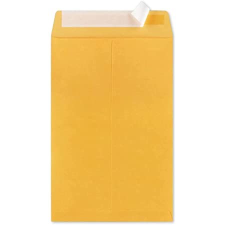 Size #2 (9"x12" Interior) Kraft GOLD Envelopes with Self Seal (No bubble lining)