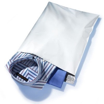 Size #5 (12"x15.5" Interior) White Poly Mailer Bag (No bubble lining) Size #5 (12"x15.5" Interior) White Poly Mailer Bag (No bubble lining)