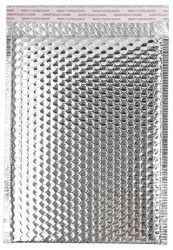 Size #0 (6.5"x9" Interior) Metallic Silver Bubble Mailer (Heavy Style) with Peel-N-Seal