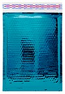 Size #00 (5"x9" Interior) Glamour Metallic Teal Bubble Mailers with Peel-N-Seal