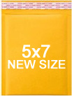  NEW SIZE!  (5"x7" Interior) Kraft Bubble Mailer with Peel-N-Seal