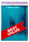 Size #000 (4.25"x7" Interior) Glamour Metallic Teal Bubble Mailers with Peel-N-Seal 