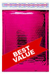 Size #1 (7.25"x11" Interior) Glamour Hot Pink Bubble Mailers with Peel-N-Seal