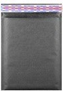 Size #00 (5"x9" Interior) Kraft Black PAPER Bubble Mailers with Peel-N-Seal