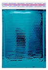 Size #00 (5"x9" Interior) Glamour Metallic Teal Bubble Mailers with Peel-N-Seal