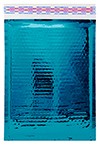 Size #0 (6.5"x9" Interior) Glamour Metallic Teal Bubble Mailers with Peel-N-Seal