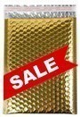 Size #2 (8.5"x11" Interior) Metallic Gold Bubble Mailer (Heavy Style) with Peel-N-Seal