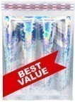 Size #5  (10.5"x15" Interior) Glamour Hologram Bubble Mailers with Peel-N-Seal