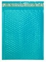 Size #000 (4.25"x7" Interior) TEAL POLY Bubble Mailers with Peel-N-Seal