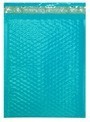 Size #0 (6.5"x9" Interior) Teal POLY Bubble Mailers with Peel-N-Seal (SMOOTH SURFACE)